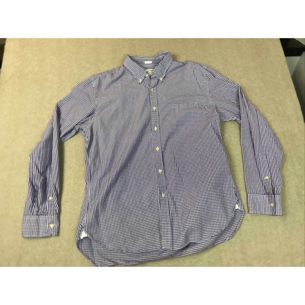J Crew Mens XL Extra Large Multicolor Check Long Sleeve Button Up Shirt